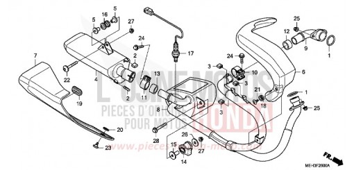 SILENCIEUX D'ECHAPPEMENT NSA700A9 de 2009